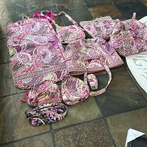 Just like new Vera Bradley 10 piece travel set